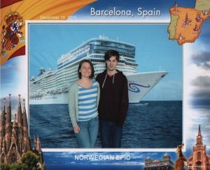 Cruise ship embarkation photo NCL Norwegian Epic Barcelona Spain