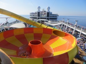 cruising isn't just for old people ncl norwegain epic waterslide young cruiser view deck