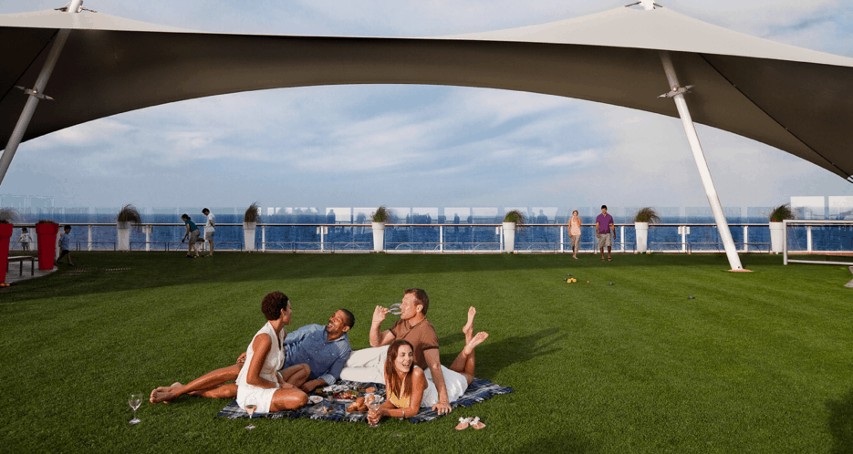 celebrity grass lawn ships cruise line first cruise