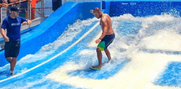royal caribbean rcl flowrider surf simulator cruising isnt just for old people