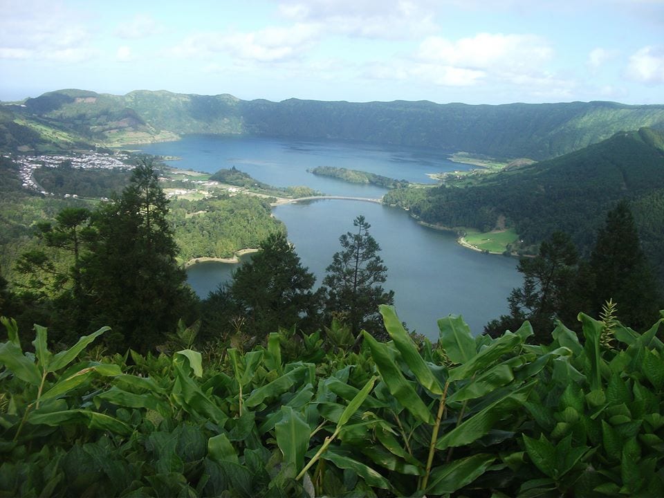 The azores nature lake blue green 
