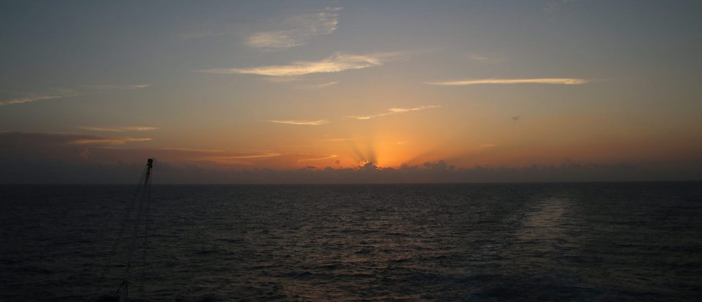 Carnival Cruise sun set over ocean early morning