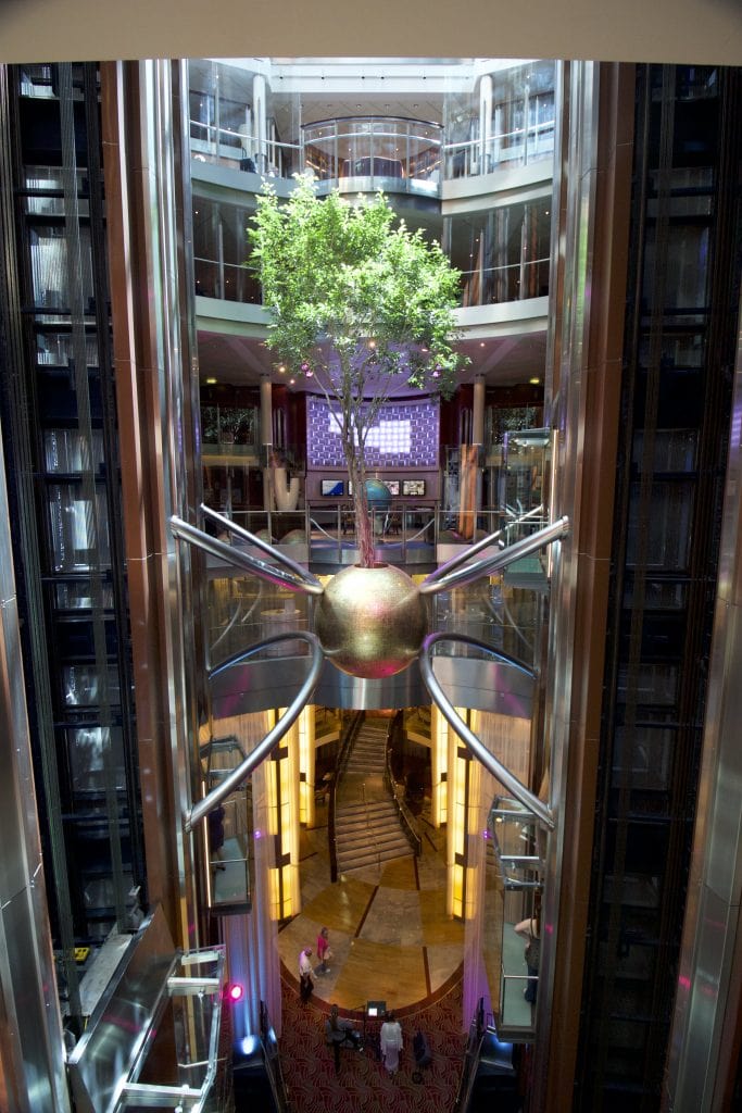 Celebrity eclipse tree atrium cruise ship cruise line cruises