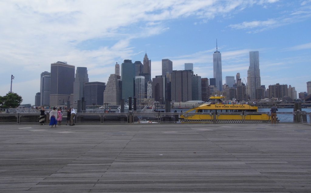 New york harbour skyline water taxi