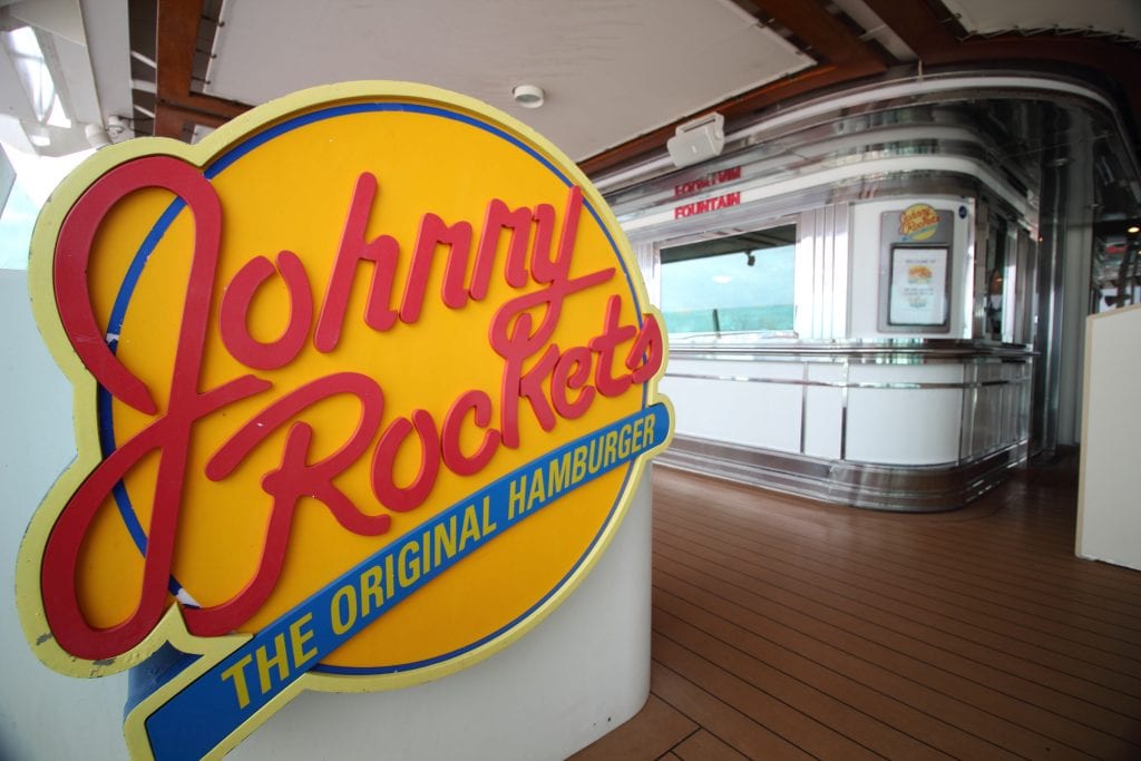 johnny rockets royal caribbean independence of the seas sign burgers milkshakes