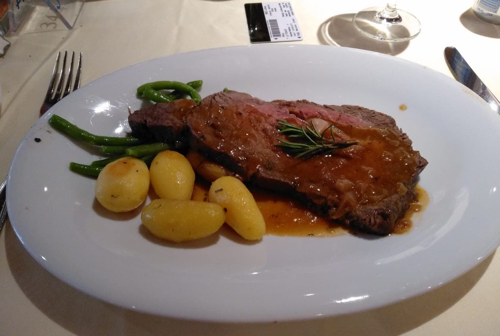 MSC Lirica Speciality Restaurant T Bone Steak