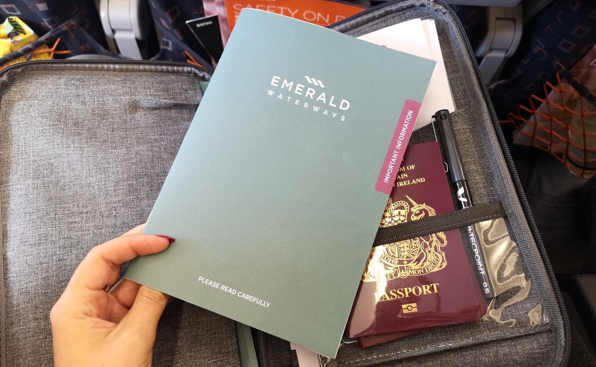 Emerald Waterways Booklet, Passport and Document Holder