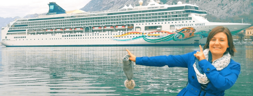 Emma cruises with Norwegian Spirit in Kotor, 2019.