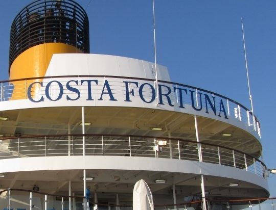 Costa Fortuna sign funnels