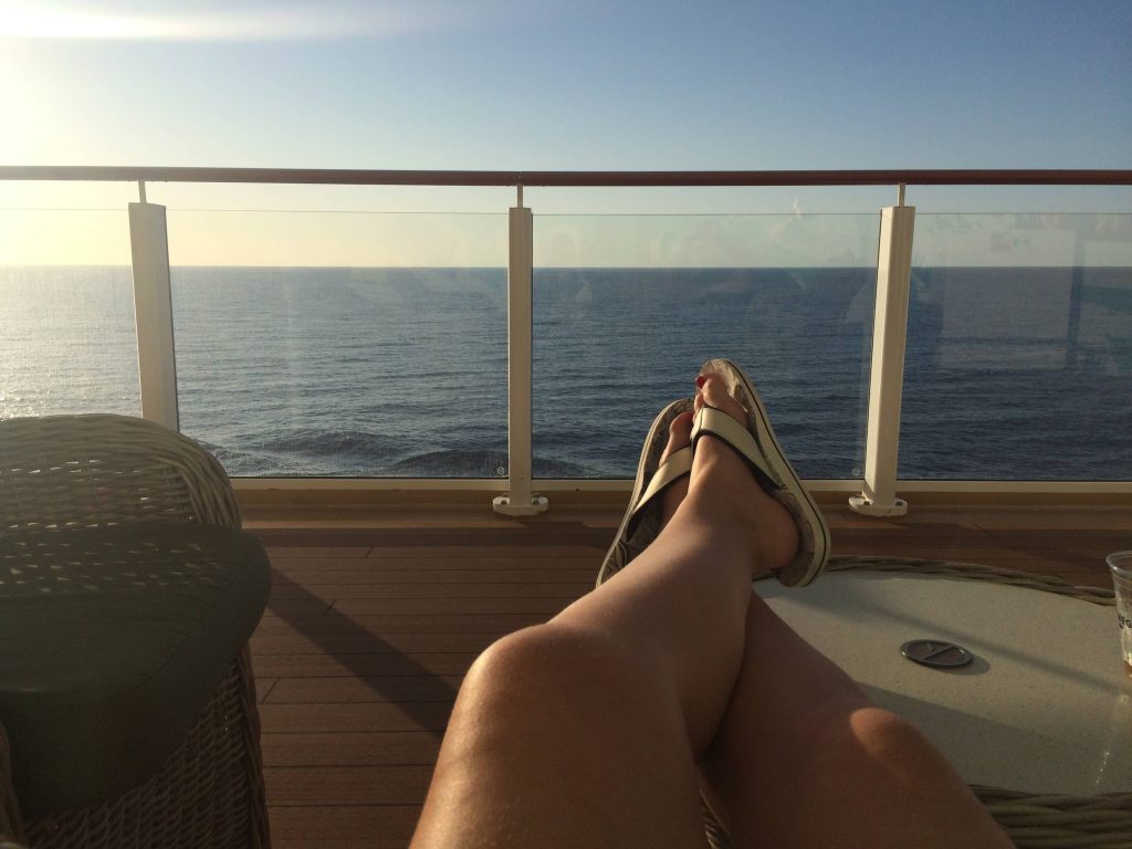 Cruise shorts deck sunset