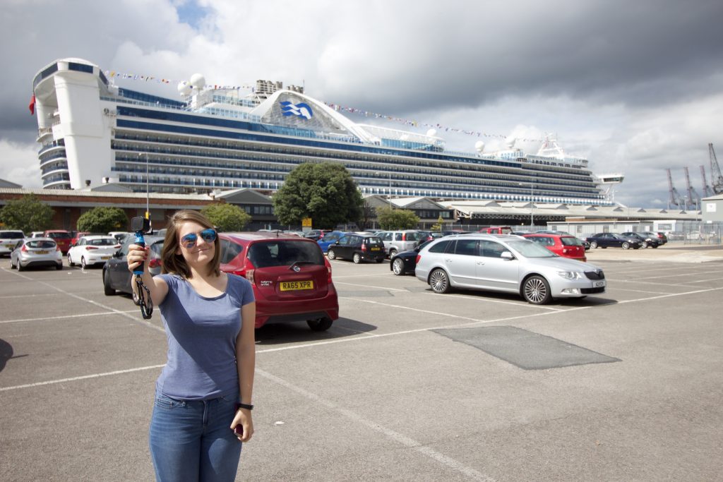 caribbean princess girl vlog blog go pro cruise ship car park southampton