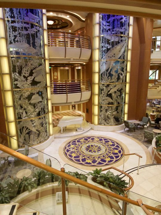 caribbean princess atrium piazza cruise ship lifts elevators