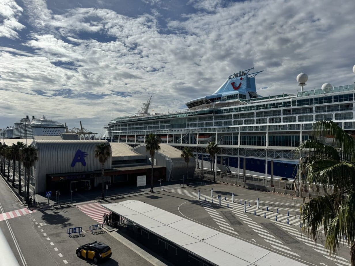 barcelona cruise port marella cruise ship docked at A