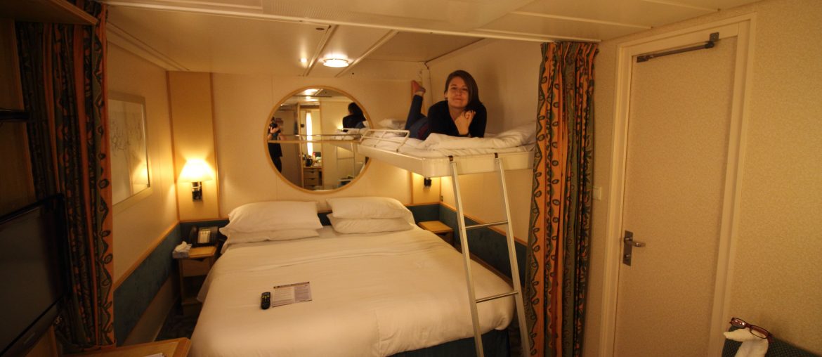 royal caribbean cruise ship independence of the seas inside cabin three four people bunk beds from ceiling