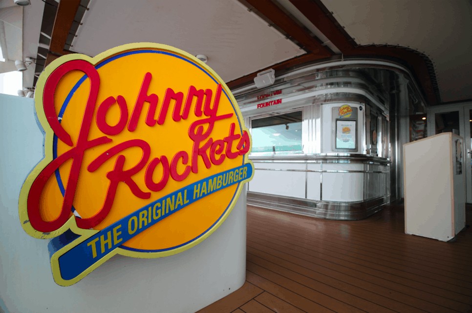 johnny rockets independence of the seas royal caribbean sign food restaurant red yellow