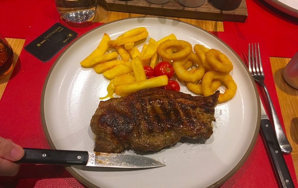 msc meraviglia butchers cut speciality restaurant 16oz steak main course