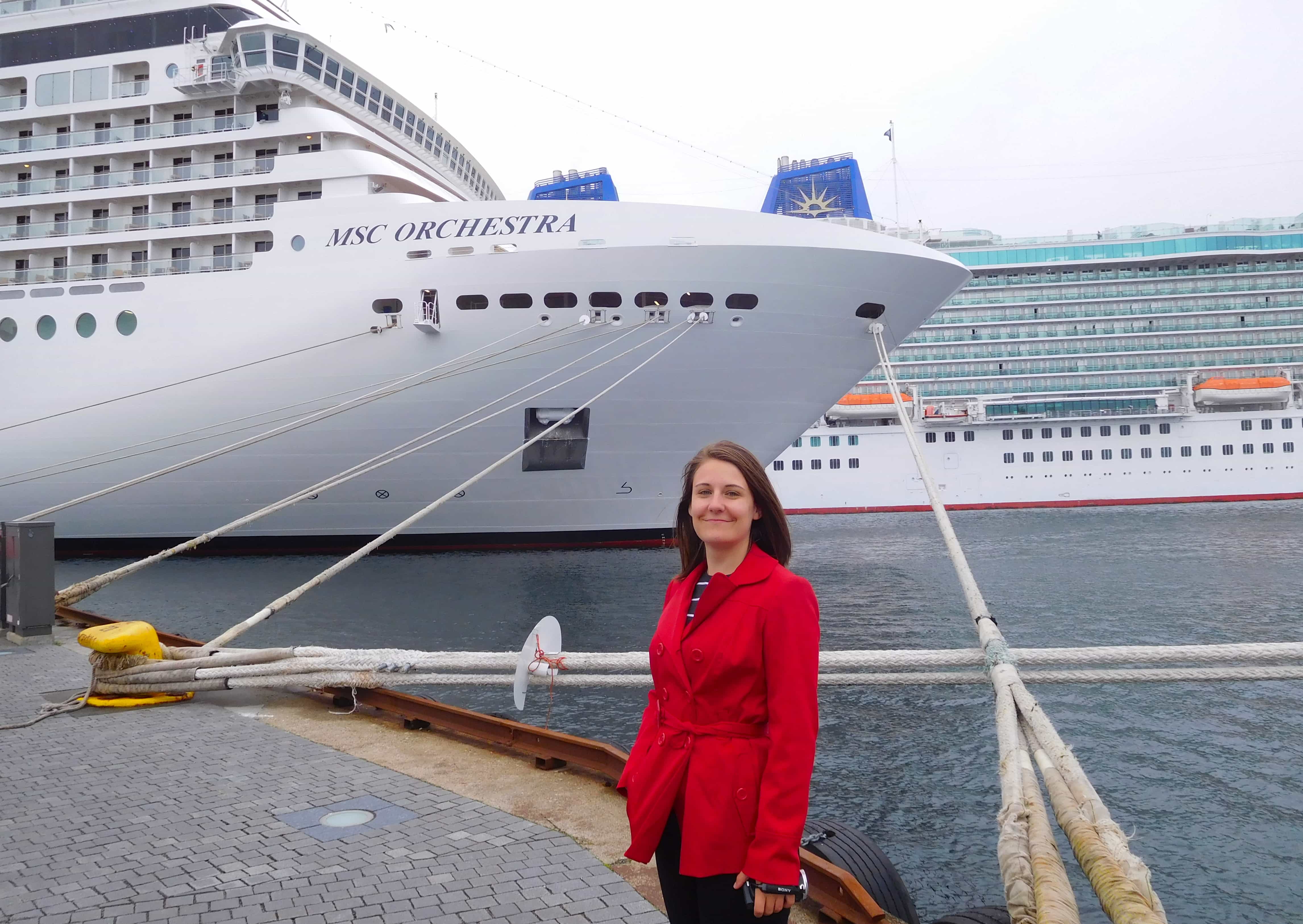 norwegian fjords norway msc orchestra p&o britannia norway cruise ships girl red coat emma cruises