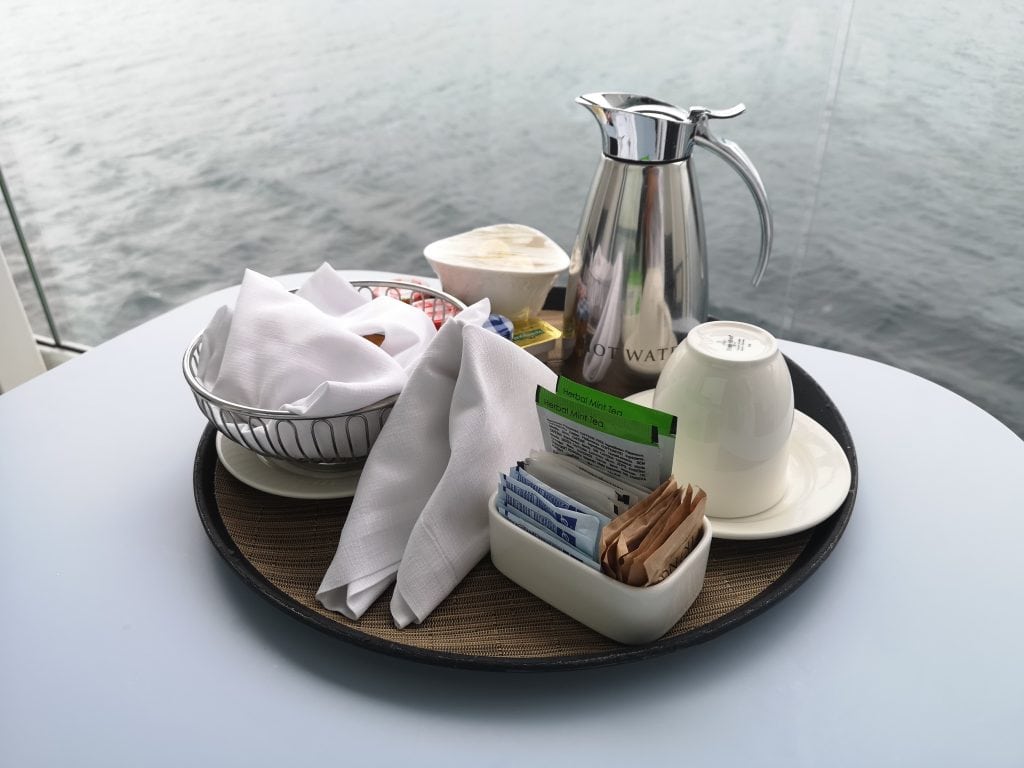 Viking Cruises Sea - Room Service Breakfast Tea Banana Toast