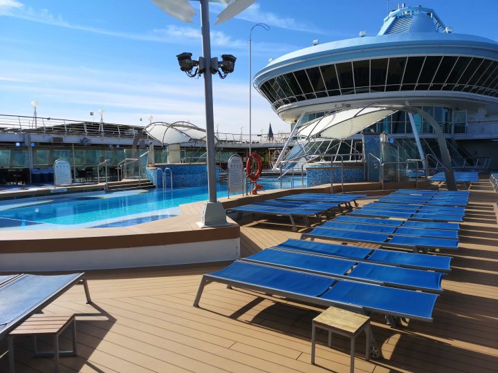 Marella Discovery Cruises Pool Deck Sun Loungers Swimming Pool