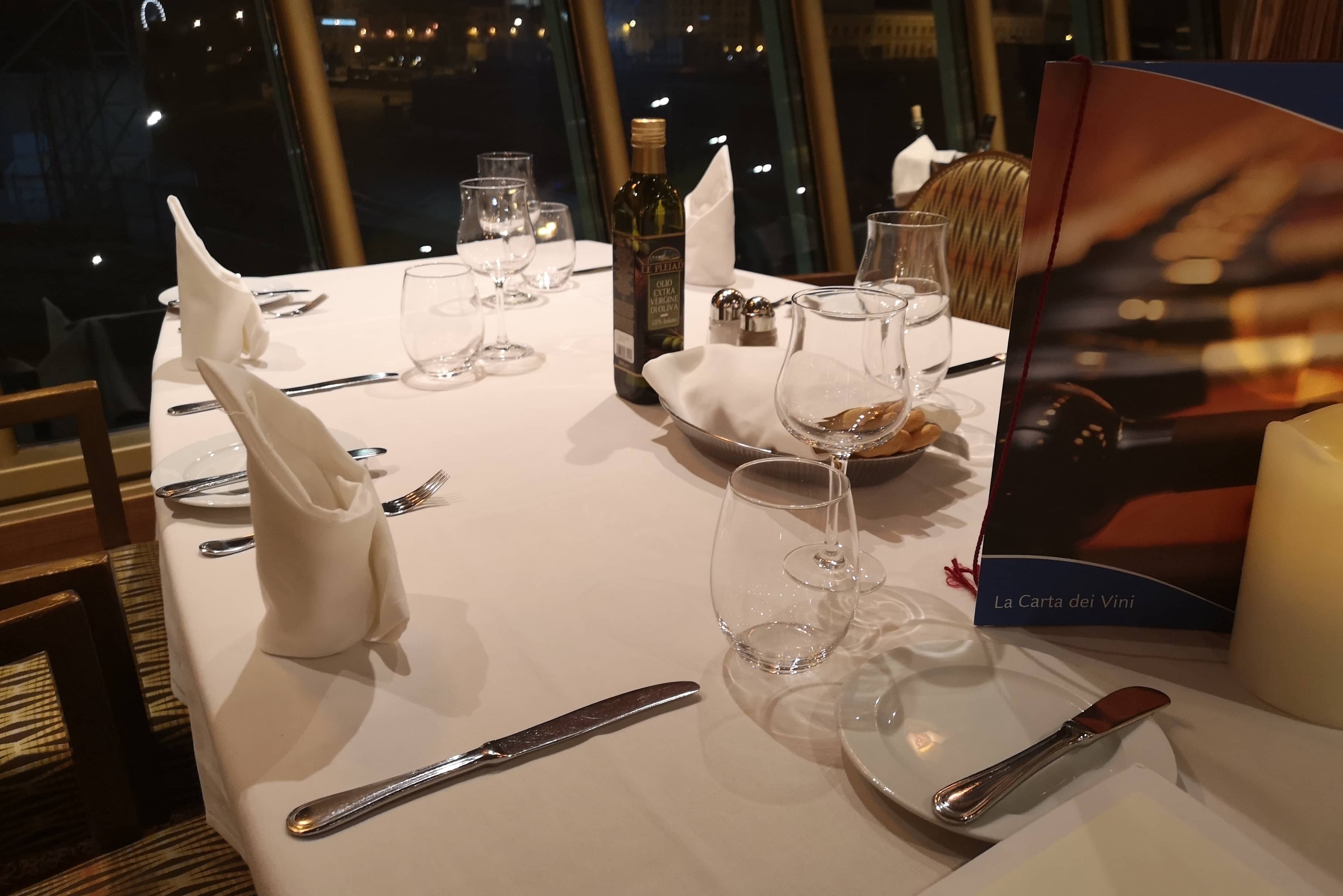Costa Cruises Main Dining Room Table