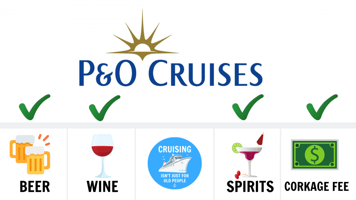 p&o cruises can you take alcohol on board