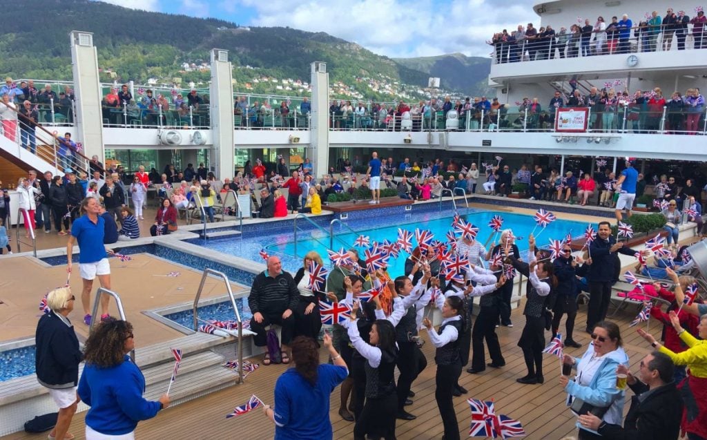 P&O Cruises Sail Away Party Top Deck