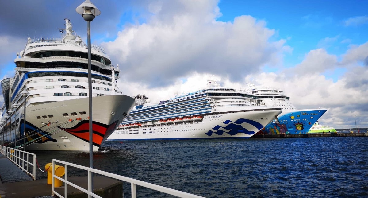 Cruise Ships in Tallin Aida Princess and Norwegian