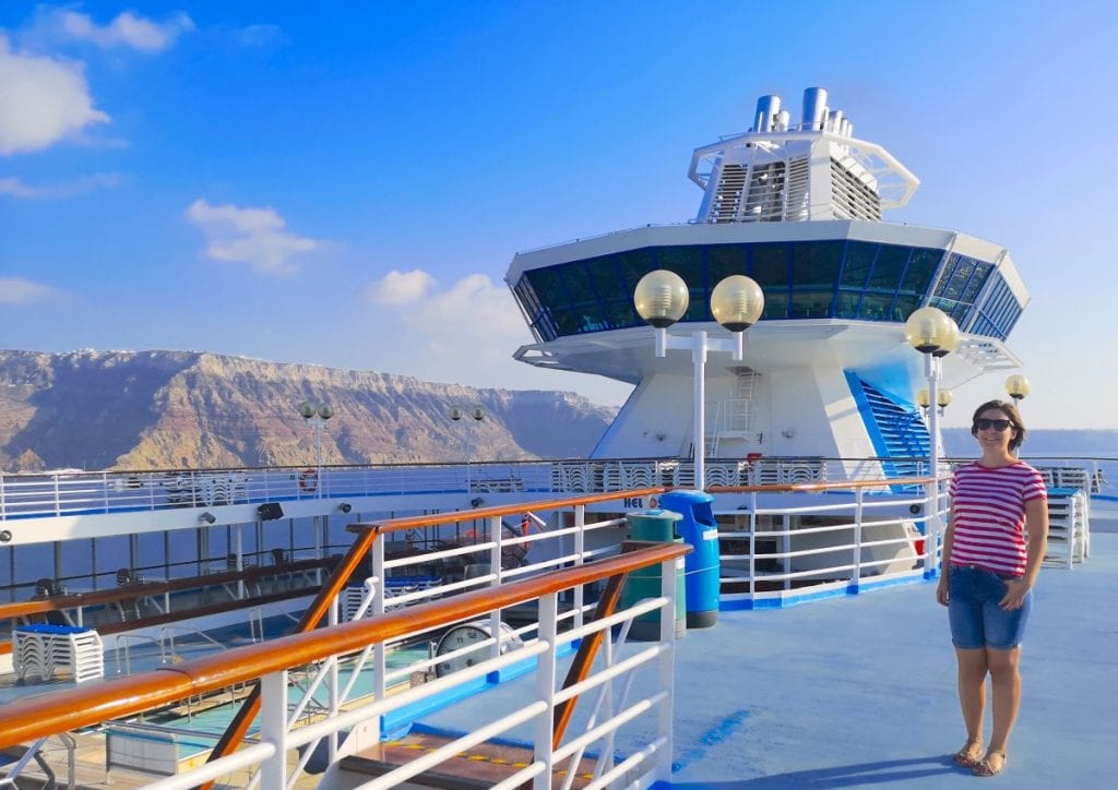 Celestyal Cruises Olympia Top Deck Santorini Tender