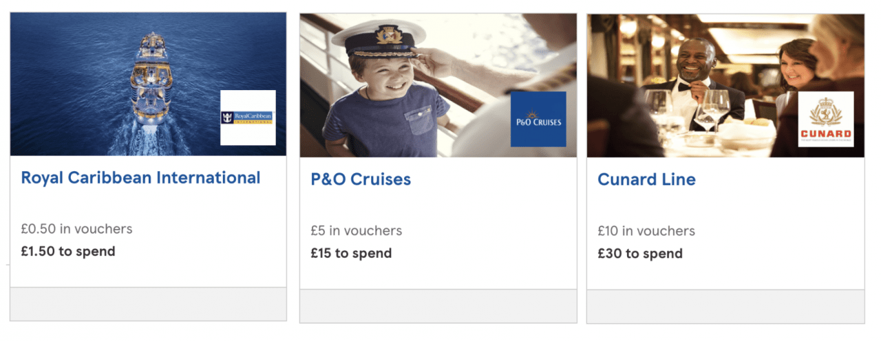 clubcard points for a cruise