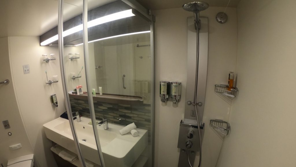 Norwegian Encore Shower Mini Suite Balcony Cabin