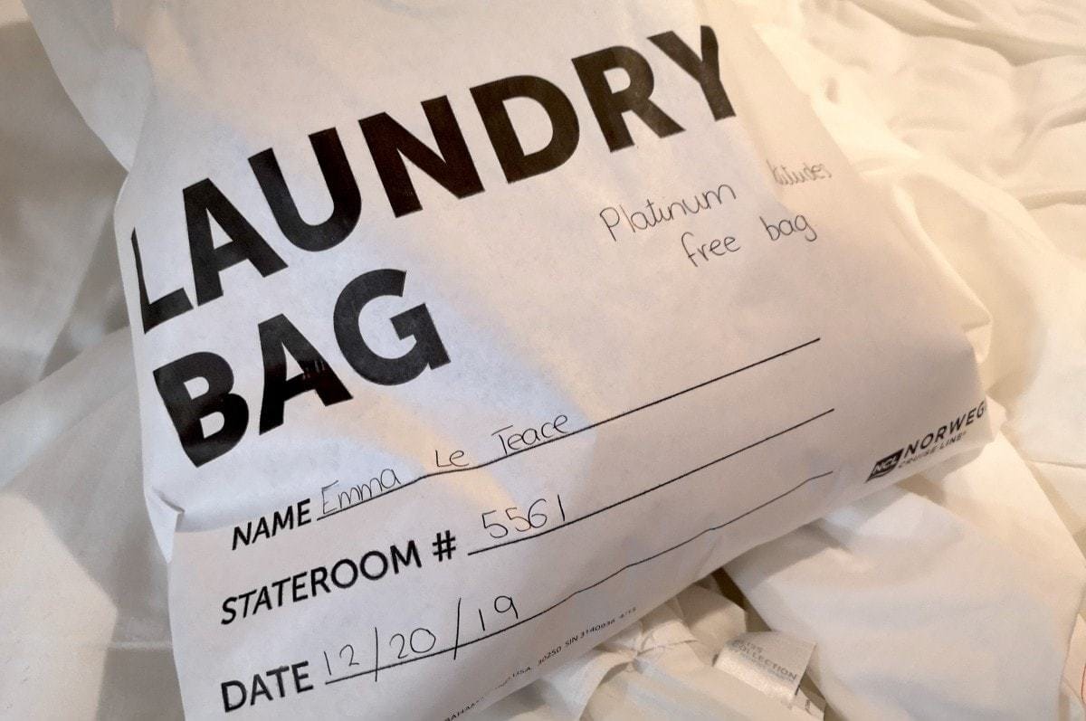 Laundry Bag Norwegian Cruise Line Platinum Free Bag 