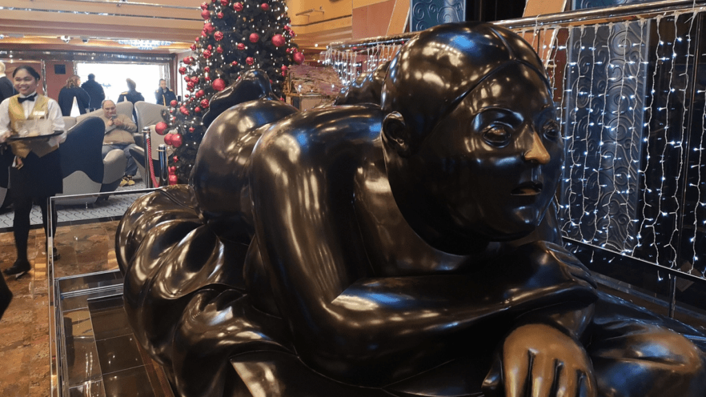 Costa Luminosa Statue Women in Lobby