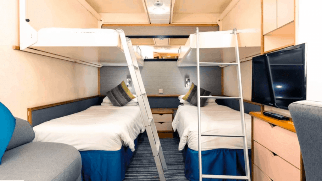 pullman beds cruise ship inside cabin