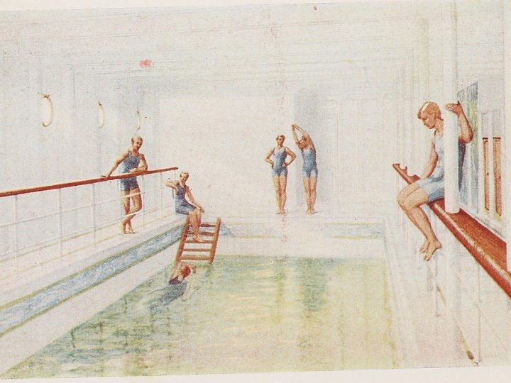 titanic swimming pool drawing