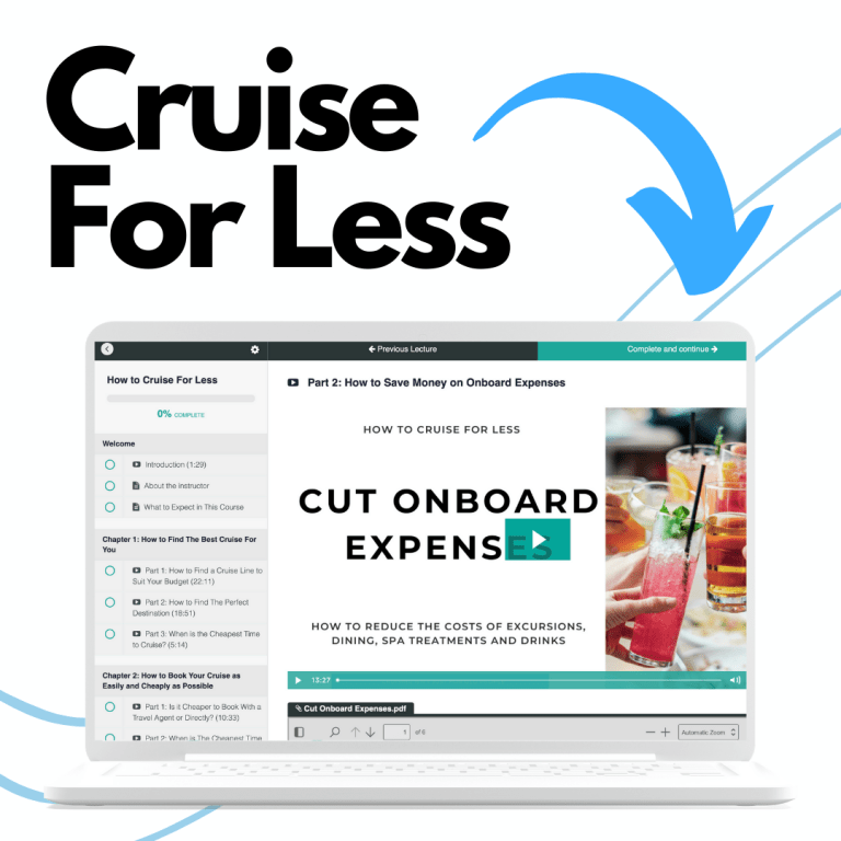 cruise for less cruise course