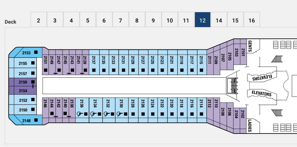 celebrity silhouette cabins to avoid deck 12