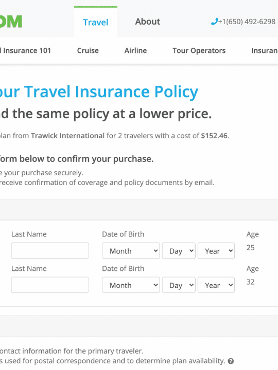 aardy travel insurance for a cruise