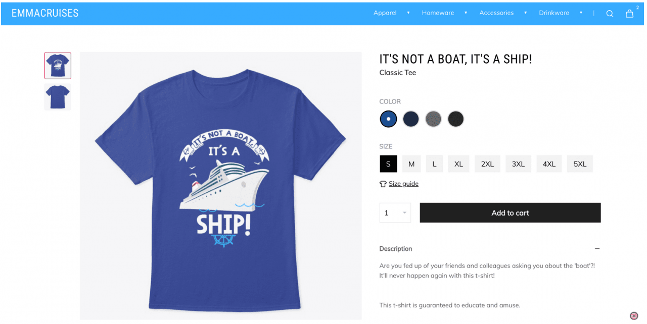 it's not a boat it's a ship t-shirt