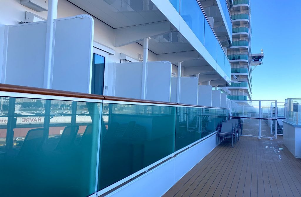 P&O iona deck 8 balcony cabins on promenade deck