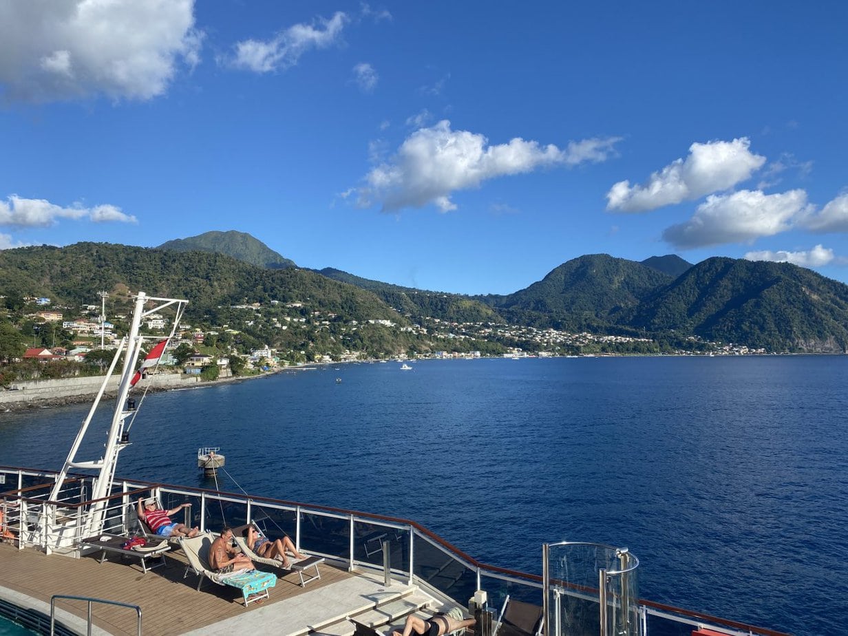 view of dominica from the MSC seaview