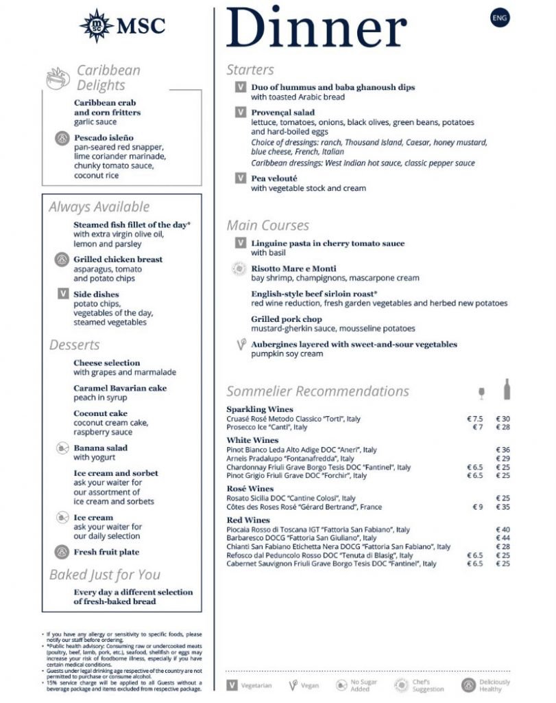 Everything I Ate On My Msc Cruise Photos And Menus Food Review 2023