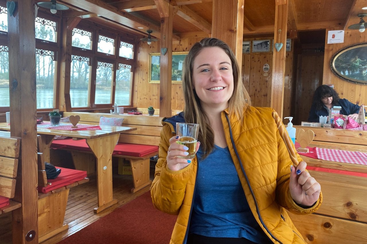 Tui excursion, beer tasting on a formal salt barge