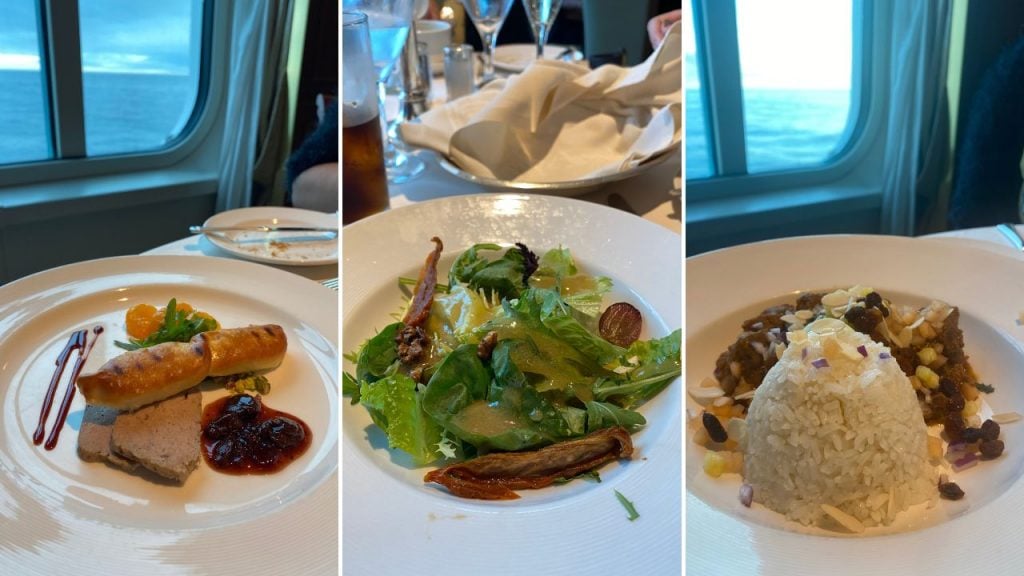 princess cruises main dining room food