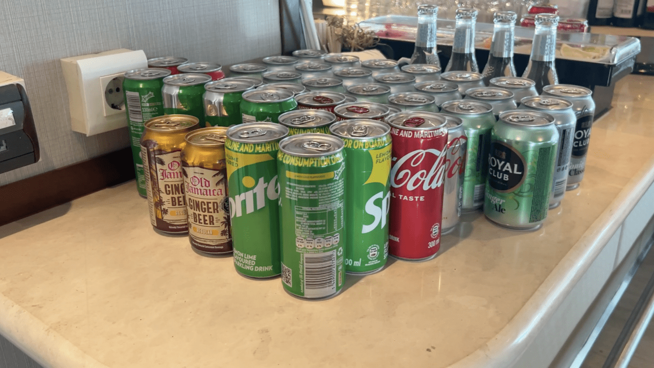 azamara onward soft drinks soda mini bar