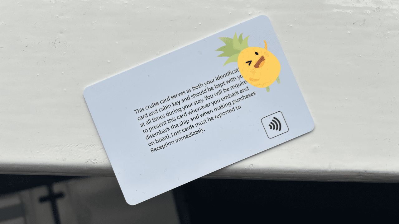 pineapple sticker on cruise card swingers