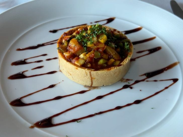 Vegetable Tart on Celebrity Edge