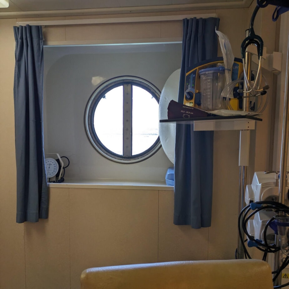 Sick bay /hospital on a cruise ship