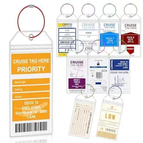 10 Pack Cruise Luggage Tags - All Cruise Lines