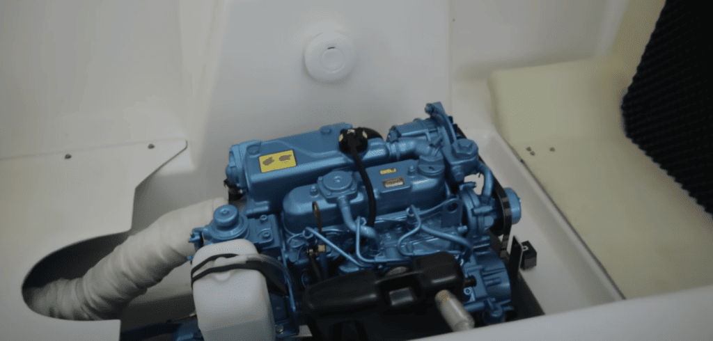 cruise ship lifeboat engines with fire extinguisher