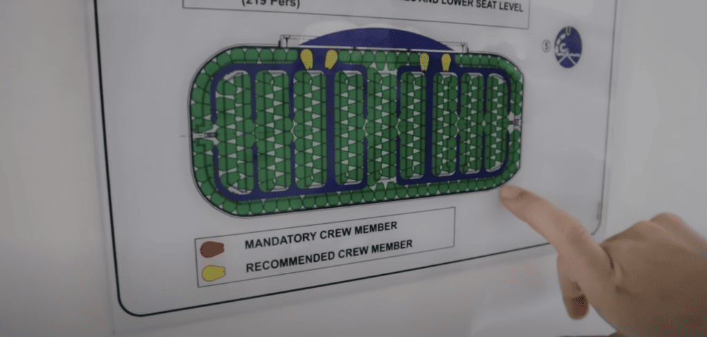 cruise ship lifeboat seating plan in emergency
